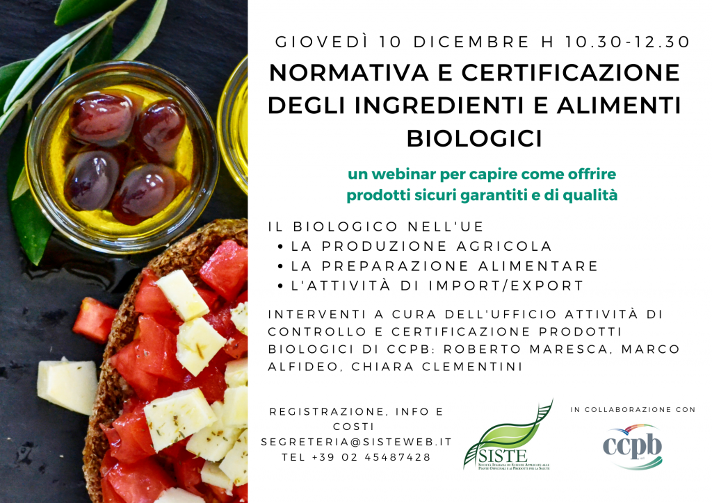 CCPB 2020 webinar siste food